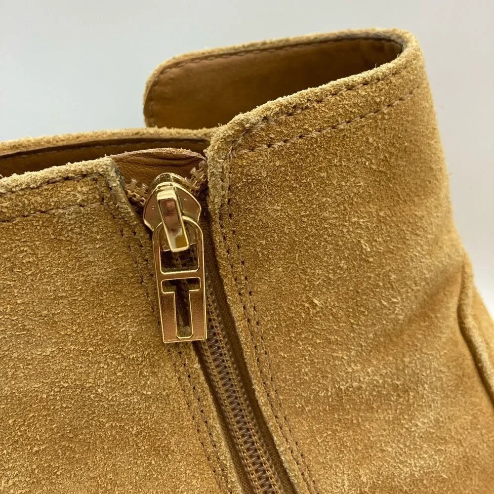 Tory Burch Sabe Caramel Suede Women’s Boots 10M